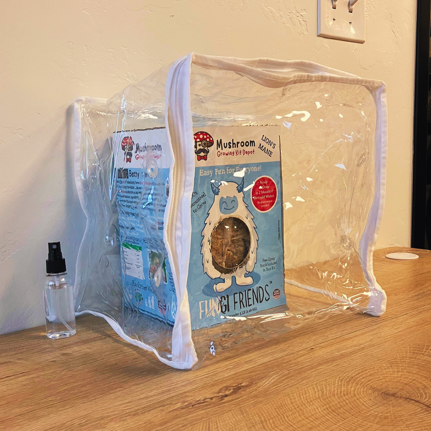 Betty the Yeti - Lion's Mane Mushroom Grow Kit - 5 LBS (with box)